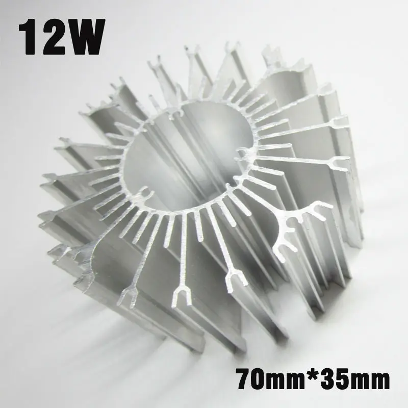 10pcs 12W Heat Sink, D70mm H35mm Aluminum Profile LED Radiator Cooler For 9W 12W 15W 18W LED PCB Radiator DIY Accessories