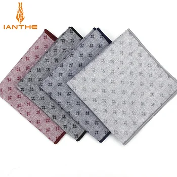 남자의 손수건 폴카 도트 Gypsophila Hankies 폴리 에스터 Hanky 비즈니스 포켓 스퀘어 가슴 수건 24*24CM 