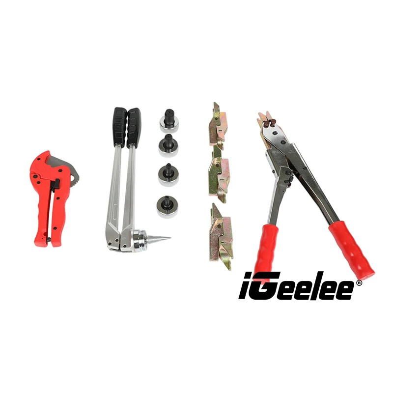 أدوات لقط iGeelee Pex نطاق المستودعات الروسية 16-32 مم تستخدم لنظام REHAU مجموعة أدوات السباكة Rehau PEX-1632A