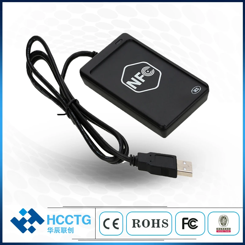 Imagem -02 - Acs Rfid Preto Usb sem Contato Felica Iso14443 Mifare Nfc Leitor de Cartão Escritor Acr1251u