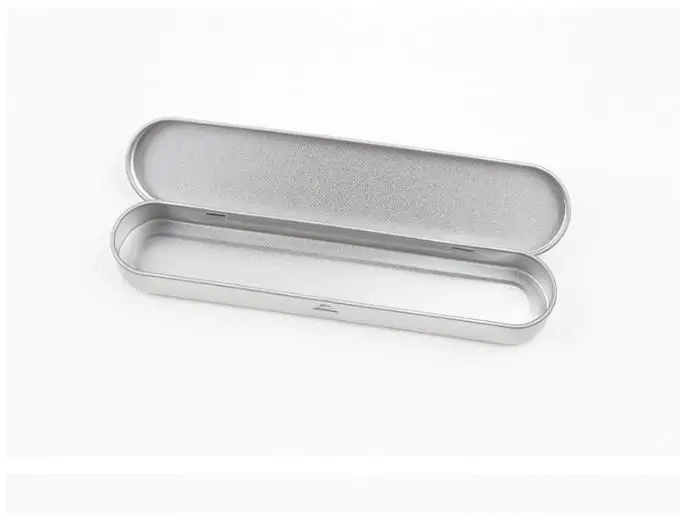 200pcs/lot 17.6*3.7*1.8cm Tin Box Empty Silver Metal Storage Box Case Organizer For Money Coin Candy Keys Pen Gift Box SN1046