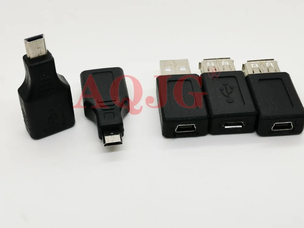 OTG USB 2,0 A macho A hembra Micro USB micro-b mini-b cambiador Adaptador convertidor de datos de alta calidad