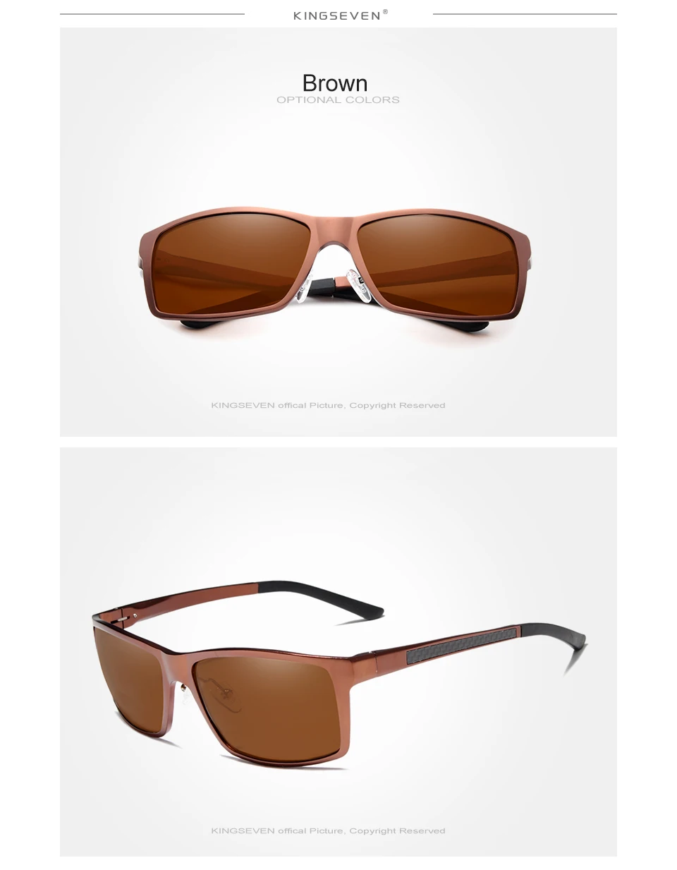 Kings even brand design mode aluminium magnesium sonnenbrille männer polarisierte fahr brillen für männer uv400 oculos n7021 – Detail 10