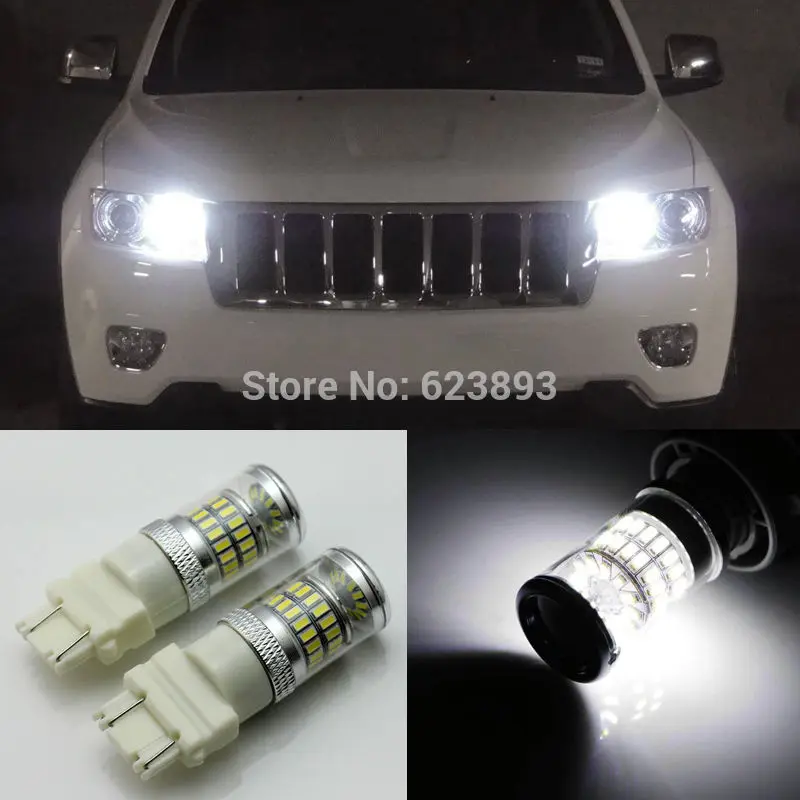 Lampu Lari Siang Hari LED Bebas Kesalahan 2x Lampu DRL/Lampu Sinyal Belok Depan untuk Jeep Grand Cherokee 2011-13