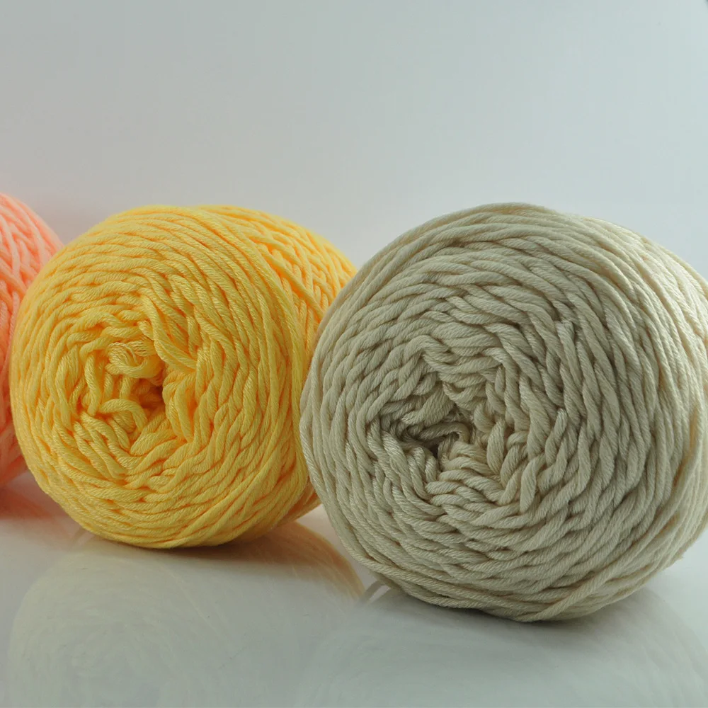 

High Quality 100%Cotton yarn knitting Baby Soft Warm thread Eco-Friendly Dyed haak garen katoen 200g/ball