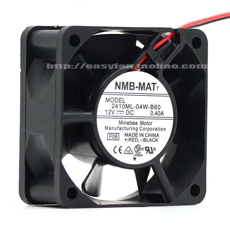 

NEW NMB-MAT NMB 2410ML-04W-B60 6025 12V 0.40A 6CM double ball bearing cooling fan