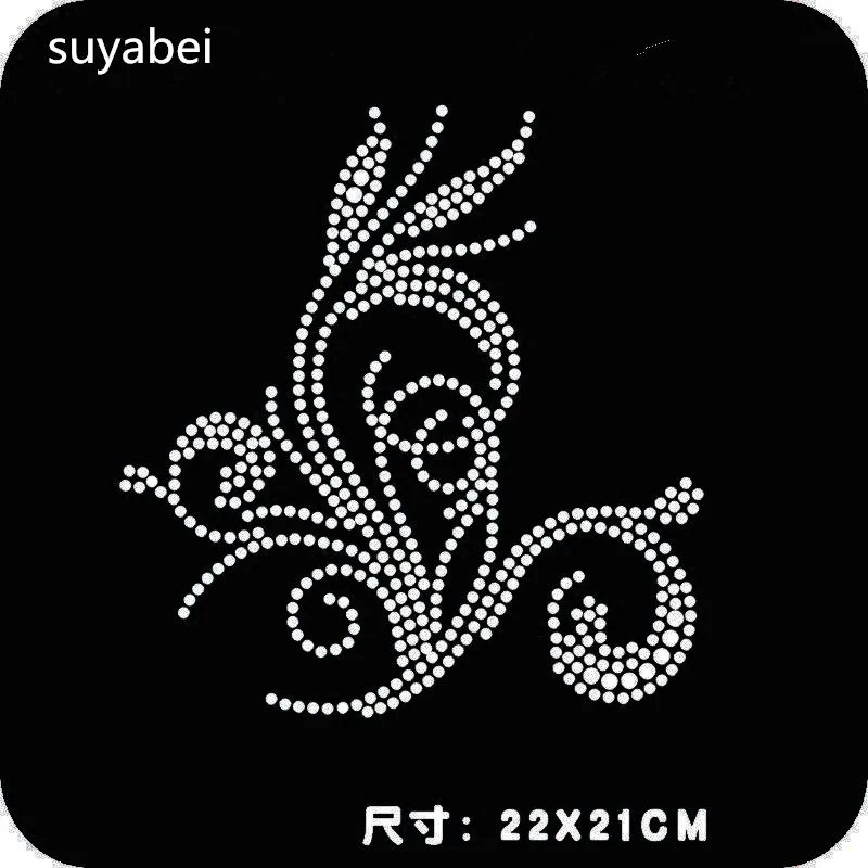 

2pc/lot Grass iron on crystal transfers design iron on transfer patches hot fix rhinestone transfer motifs fixing rhinestones