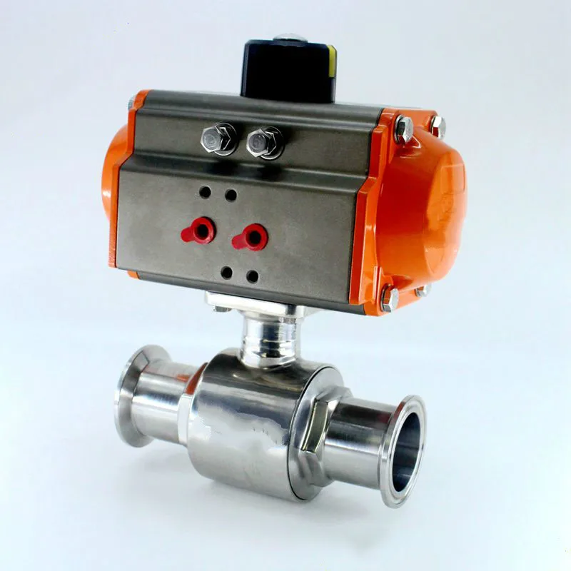 DN15 DN20 Sanitary Stainless 304   Pneumatic Ball Valve