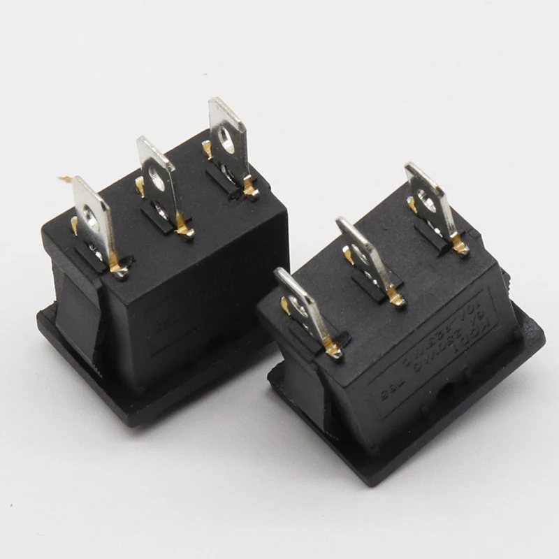 5pcs 3 position rocker switch 3 pins on off on snap switch