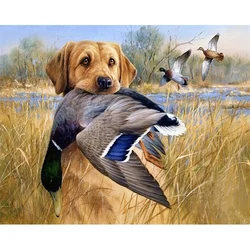 5D Diamond Embroidery Dog Hunt Duck Cross Stitch DIY Diamond Painting Diamond Mosaic rhinestones Home Decor love gift