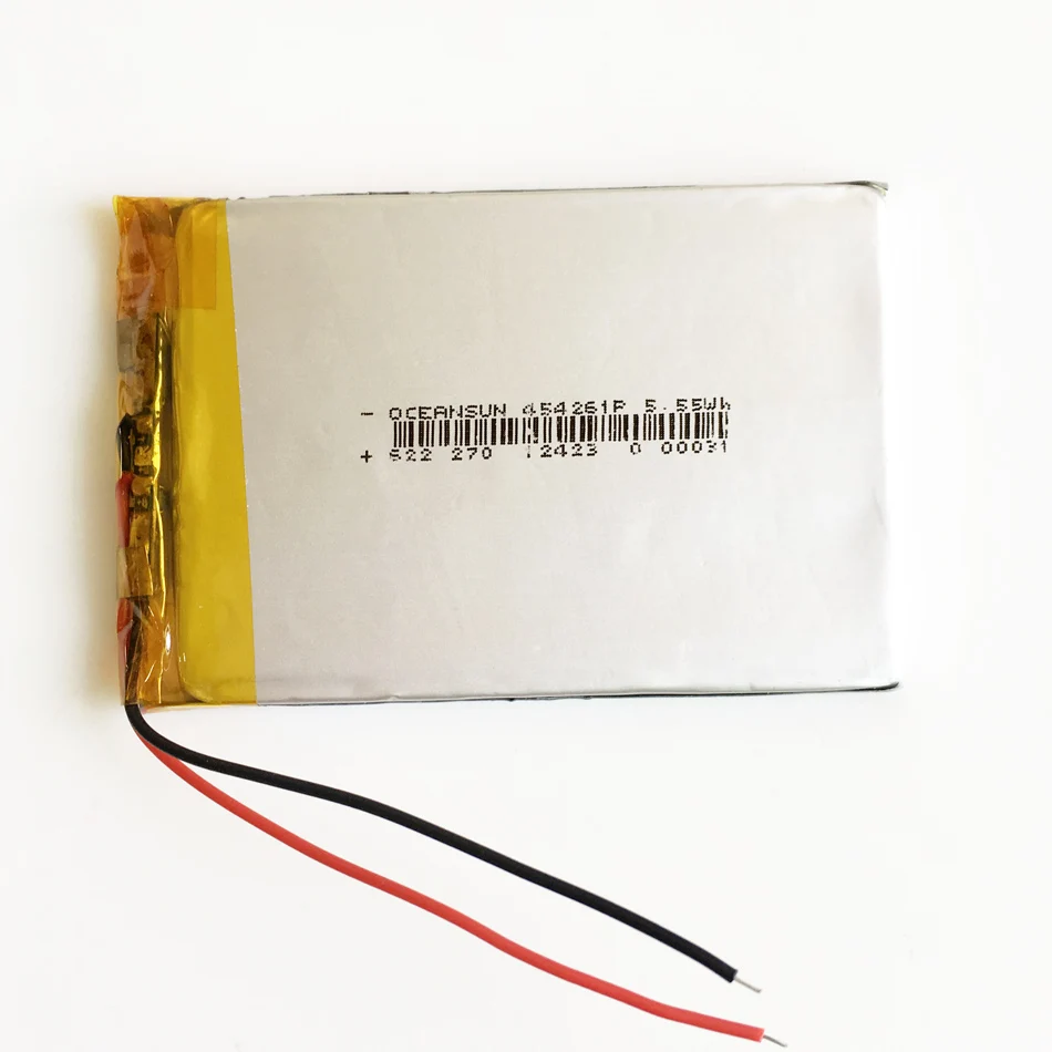 3.7V 1400mAh Lithium Polymer LiPo Rechargeable Battery Li-cells 454261 power For Mp3 GPS PSP Power Bank speaker DVD Mobile phone