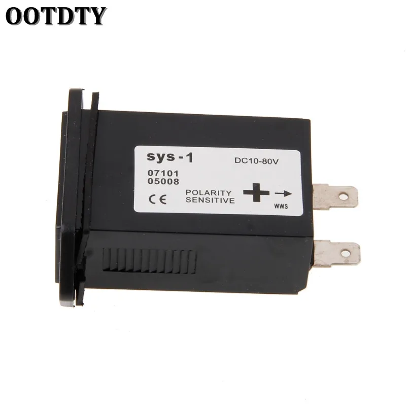 OOTDTY New Generator Sealed Hour Meter Counter Tractor Truck Hourmeter Rectangle DC 10V-80V for Boats Trucks Tractors Cars