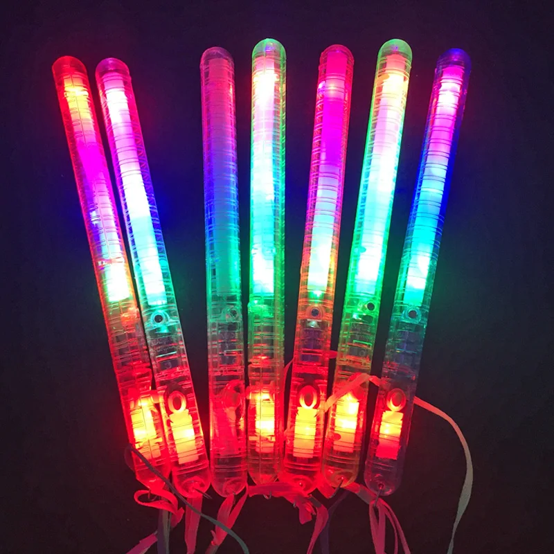 Costume Leds 100pcs Led Colorido Stick Flashing Batons Light-up Sticks Wands Rally Rave Dj Glow Festival Party Decor Concert