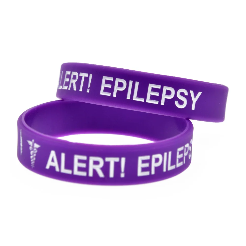 50 Stück Alarm-Epilepsie-Silikonarmbänder für Kinder, Unisex-Gummiarmband für den Außenbereich – Detail 4