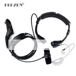 Fone de ouvido de garganta flexível, headset com microfone e tubo acústico para motorola xirp8260/p8266/p8200/xpr6550, rádio bidirecional