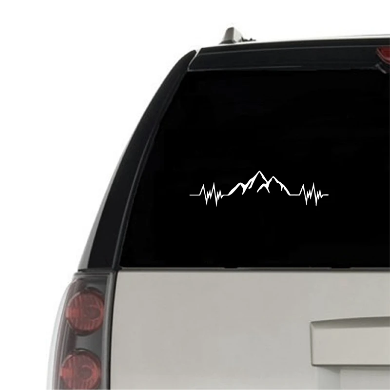 Mountain Heartbeat Decal Adventure Wanderlust Vinyl Sticker Car Window Decor ,Explore Laptop Decals for Apple MacBook Decoration