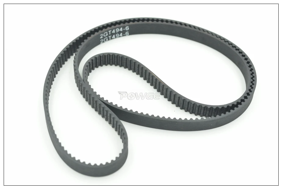 POWGE 500 516 520 524 528 532 540 544 550 570 586 2GT Timing Belt W=6/9mm 2MGT GT2 Closed-Loop Synchronous Belt Small Backlash