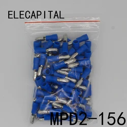 MPD2-156 MPD2.5-156 100PCS Bullet Shaped male Insulating Joint Wire Connector Electrical Crimp Terminal AWG16-14 MPD