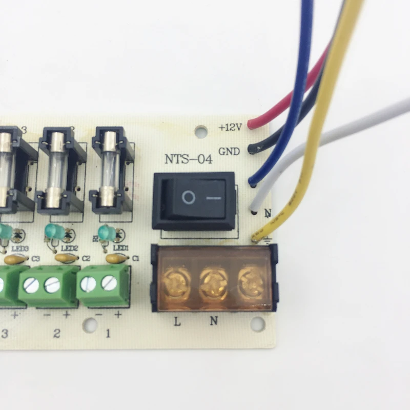 12V DC power distribution 9-way PCB board terminal block for switching power supply electricity current wiring LED switch  9CH