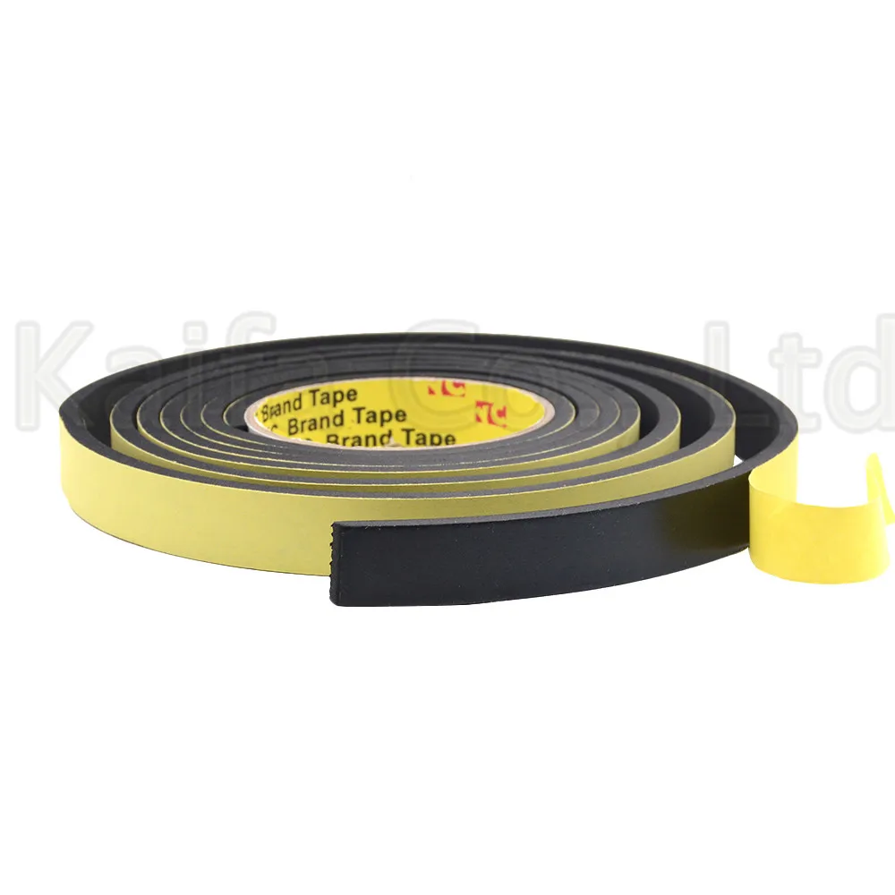 3M/5M x 8mmx 1mm 5mm Single Sided Adhesive Waterproof Weather Stripping Foam Sponge Rubber Strip Tape For Window Door Seal Strip