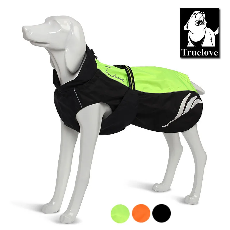 Truelove Reflective Dog Clothes Pet Dog Raincoat Yellow Waterproof Dog Jacket For Small Large Medium Dogs All Seasons Dropship