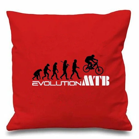 Evolution of Mountain Biker Cushion Cover Mountain Bike Throw Pillow Case Novelty Funny MTB Mountain Bike Birthday Gift Decor