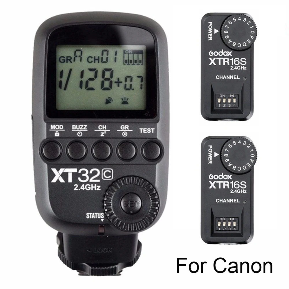 

Godox XT32C 2.4G Wireless HSS Flash Trigger + 2x XTR-16 for X1C X1N XT-16 Transmitter Trigger & AD360/DE/QT/DP/QS/GS/GT Series