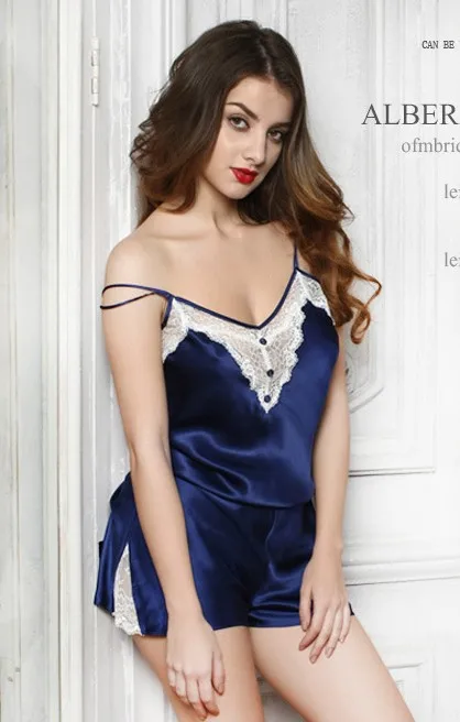 

Summer new fashionable sexy pure silk pajama pure color 100% mulberry silk home suit