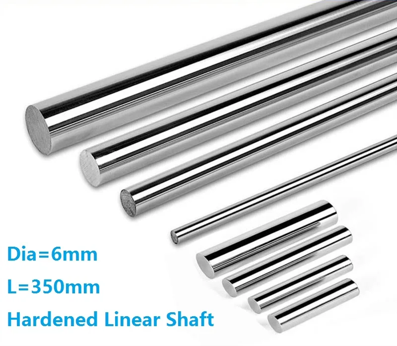 

50pcs/lot Dia 6mm shaft 350mm long Chromed plated linear shaft hardened shaft rod bar rail guide for 3d printer cnc parts