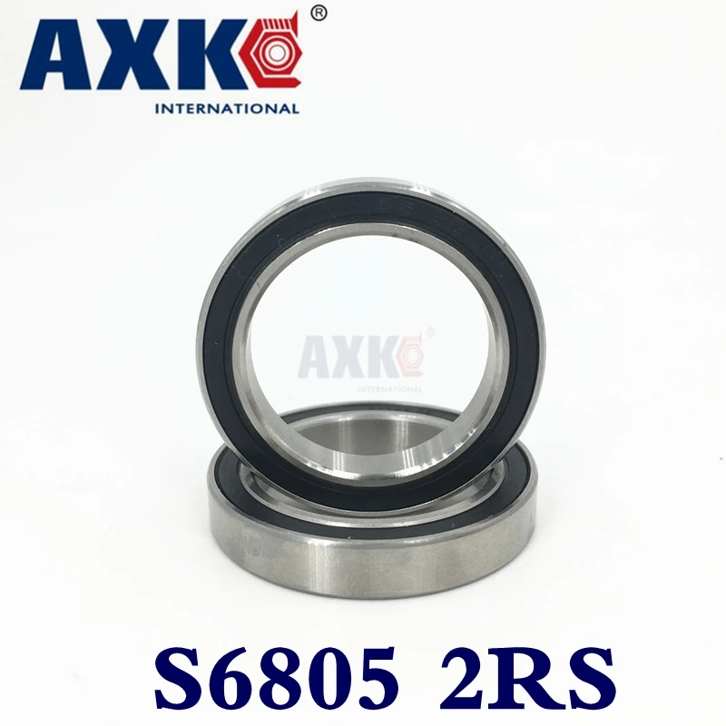 2023 Sale Axk S6805-2rs S6805 2rs 6805 6805n Stainless Hybird Ceramic Bearing 25x37x7mm Bike Bottom Bracket Repair Parts 61805