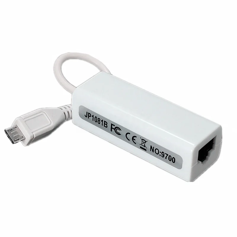 New Micro USB 2.0 5P to RJ45 Networks Lan Ethernet Cable Converter Adapter for Tablet PC EM88