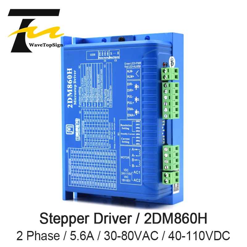 

JMC 2Phase Stepper Motor Driver 2DM860 2DM860H Input Voltage 24-110VDC/18-80VAC Current 8.4A Adaptation motor 86