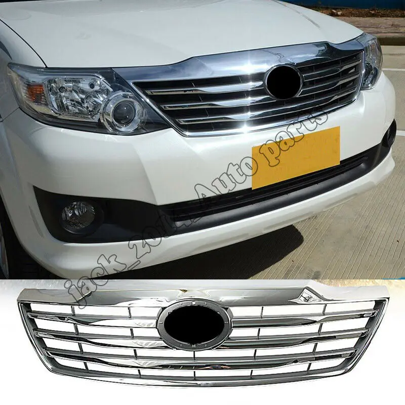 Front Head Grill Grille Chrome Part Fit for Toyota Fortuner 2012 2013 2014 2015