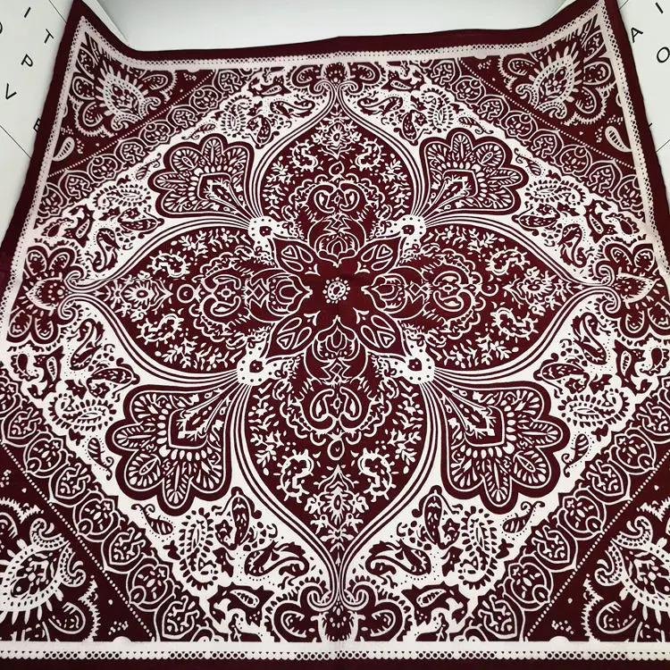 55cm Bicycle Square Scarf Retro Paisley Bandana Headwear Hand Kerchief Hair Band Scarf Hip Hop Neck Wrist Wrap Band Headtie Gift
