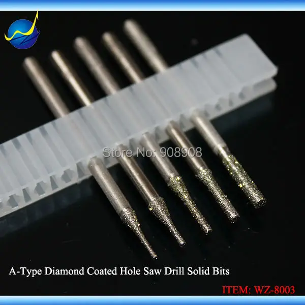 4Sets 20Pcs Diamond Coated Rotary Drills Burr 0.8mm to 1.8mm Cylinder CYLINDRICAL Bit for Glass Marble Rock Jewelry Shank 3/32