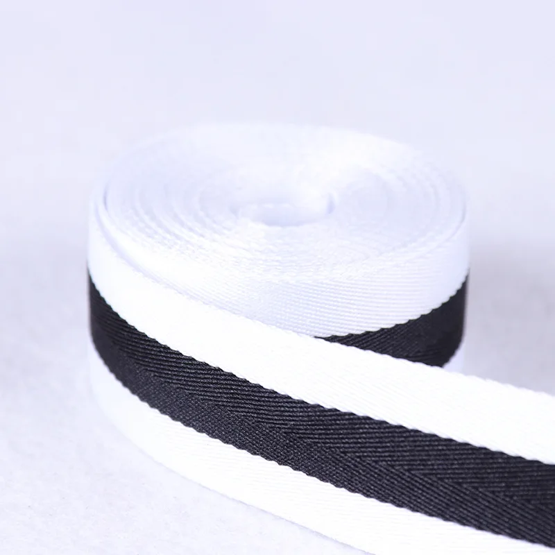 40mm Black White polyester stripes Grosgrain Ribbon DIY Clothing accessories ribbon Party decorative sewing accessories belt