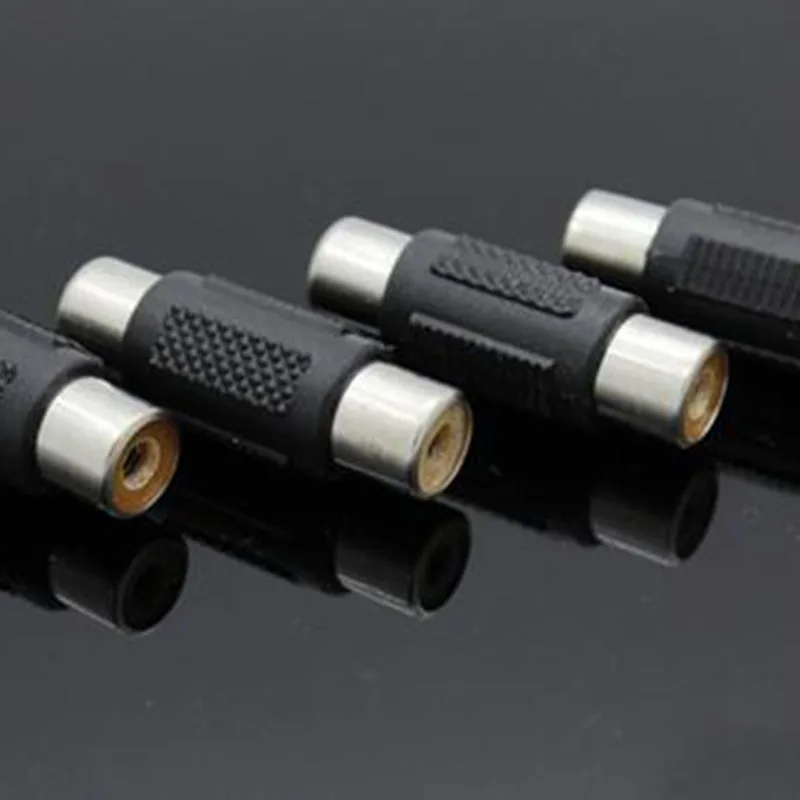 10 PCS Baru Jack Lotus RCA Female untuk Perempuan Coupler Joiner Adapter AV Audio Vedio Barel lurus