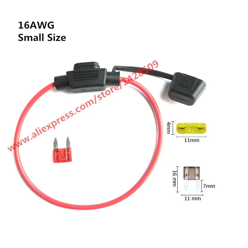 5 Pcs 14 AWG Medium Car Fuse Holder Water-resistant Waterproof Automotive Fuse Holder With Cover Inline Blade Fuse Holder Auto