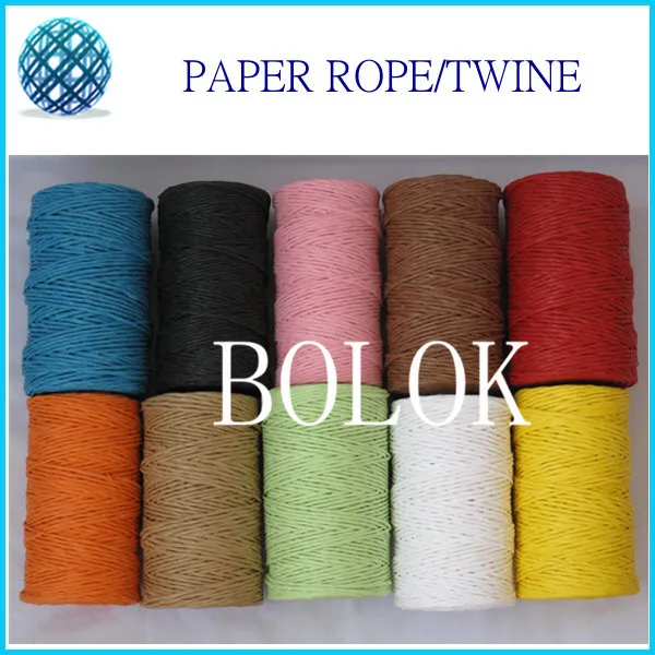 Raffia Paper rope cord for Gift Wrap & Deco, DIY Colorful Paper String 8pcs/lot Free Shipping