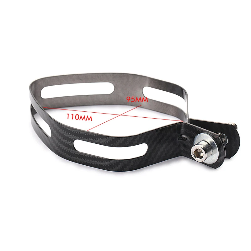 Universal Motorcycle Exhaust Pipe Muffler Escape Moto Project Carbon Fiber Holder Clamp Fixed Ring Support Bracket
