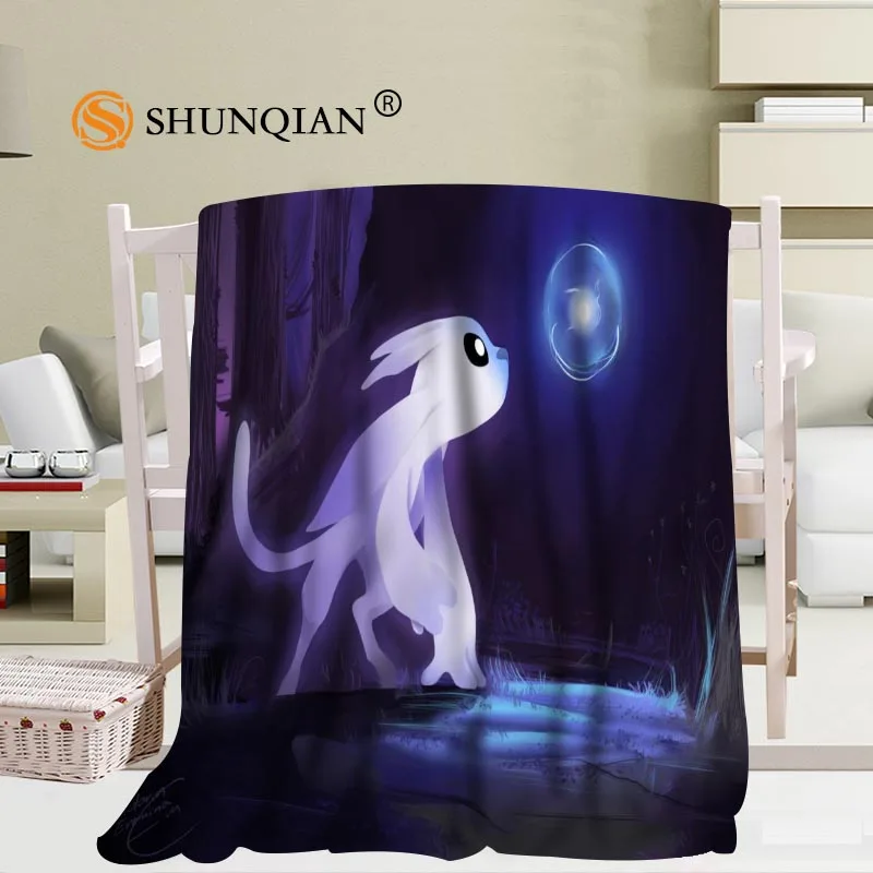 Hot Sale Custom Ori and the Blind Forest Blankets Travel Sofa Falafel Blankets Soft Fluffy Warm 56x80inch 50X60inch 40X50inch