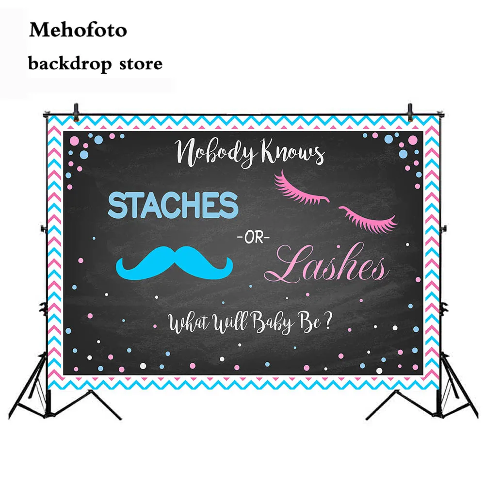 Sex Hintergrund für Party Dekoration Neugeborenen Baby Dusche Foto Hintergrund Tafel Bart und Wimpern Stil Requisiten 243