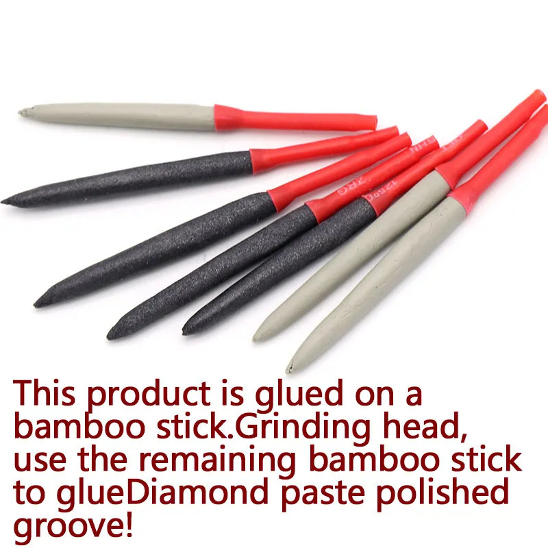 9pcs gomma Silicon lucidatura asta diamante testa di macinazione ambra giada gemma olive nucleo turchese strumenti di lucidatura gambo 2.35mm