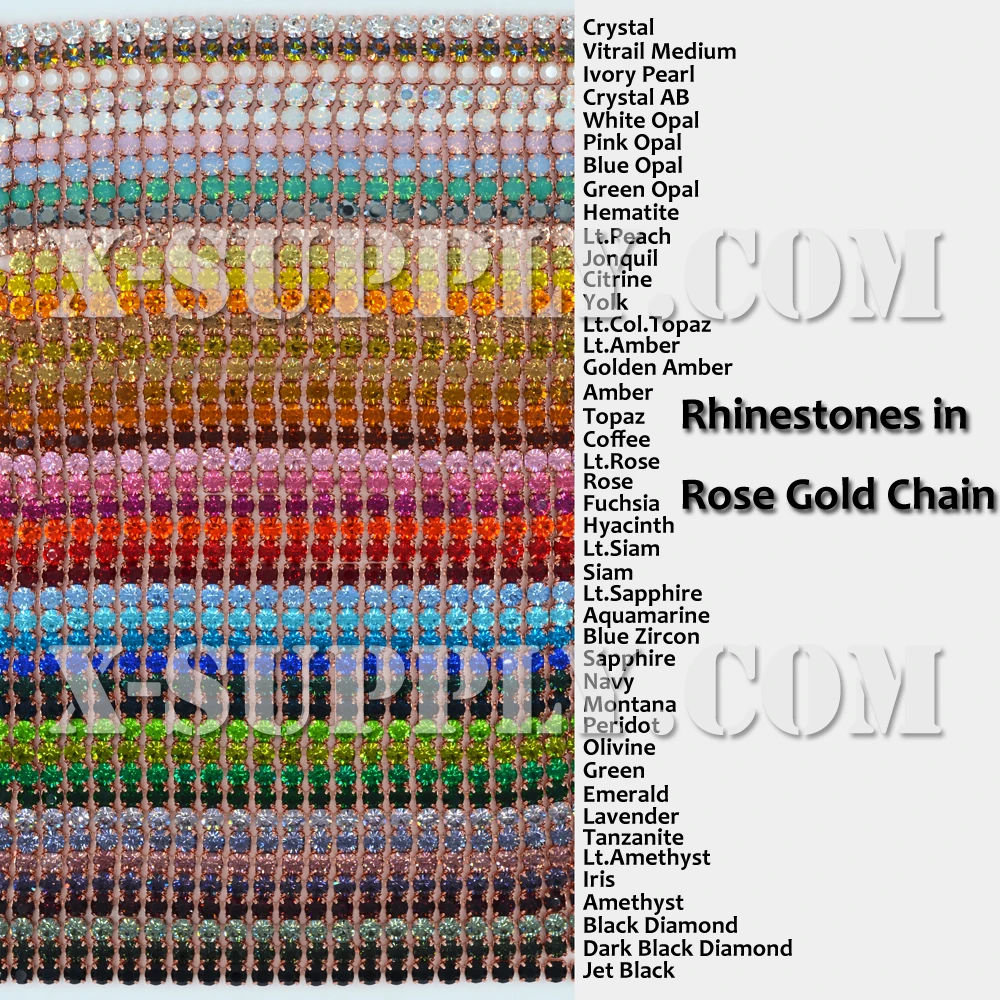 P2 SS28(6mm) Dense Crystal Rhinestone Cup Chains,5Yards/Lot,Custom and Bulk Order Accept