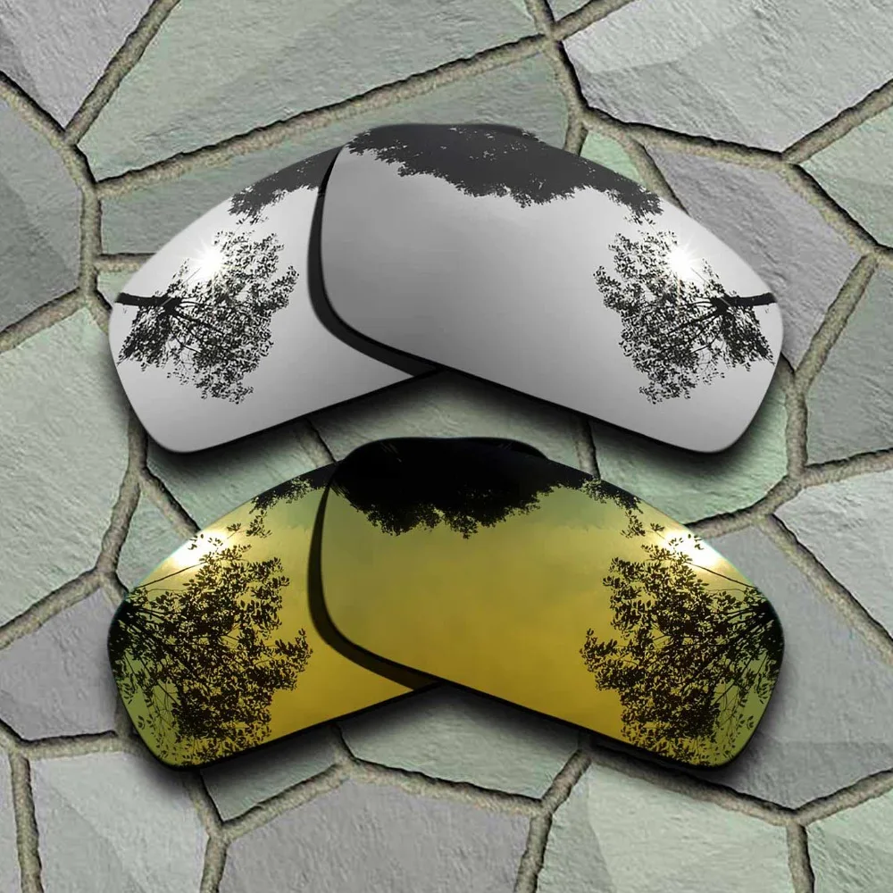 

Chrome&Yellow Golden Sunglasses Polarized Replacement Lenses for Oakley Monster Pup