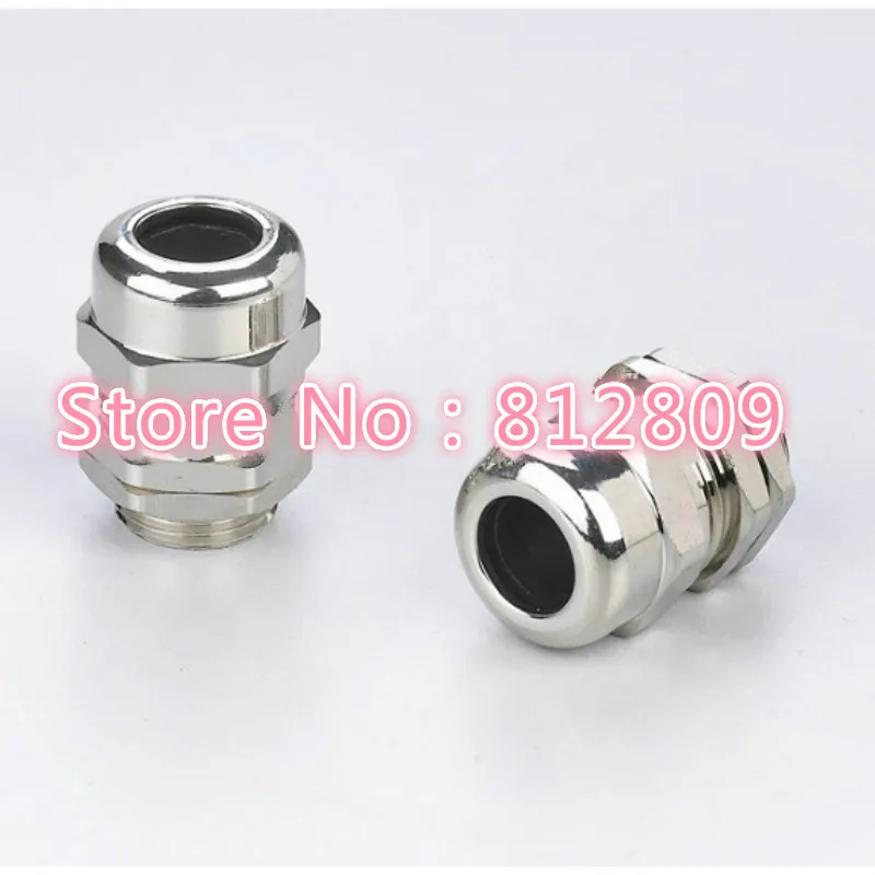 PG42  Brass Nickel Plated  Electric Cable Gland Waterproof