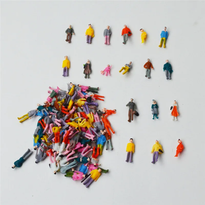 

200pcs 1:150 Scale Train Building People Painted Model Train Passenger People Figures