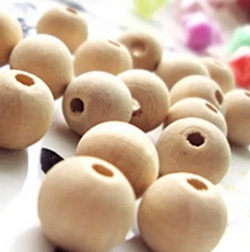 4mm 6mm 8mm 10mm 12mm 14mm 16mm 18mm 20mm 25mm 30mm 35mm 40mm Nature Color Round Wooden Beads  For DIY Making Accessory K05013