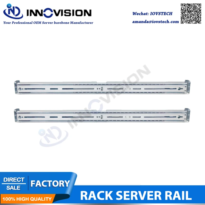 High quality 19inch rackmount dynamic three-section sliding guide rail kits for 1u 2u 3u 4u rack server with rail screw holes