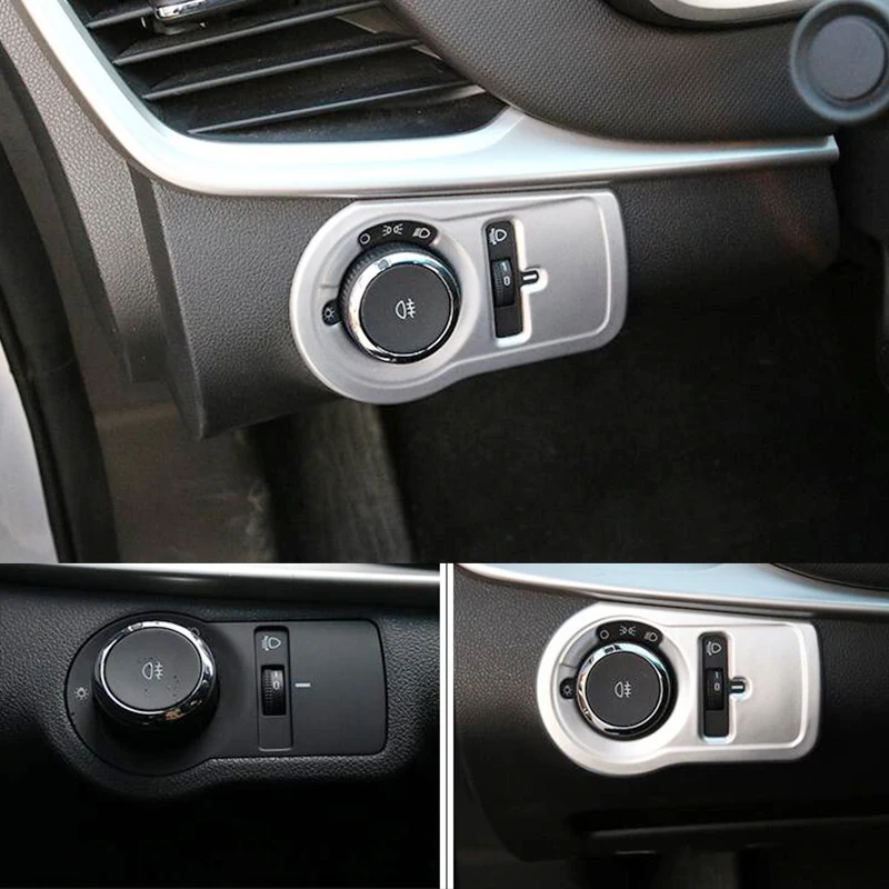 For Chevrolet CAVALIER 2017/18/19 ABS Matte Car Head lamp Fog light Adjustment Switch Panel Cover Trim accessories styling 1pcs